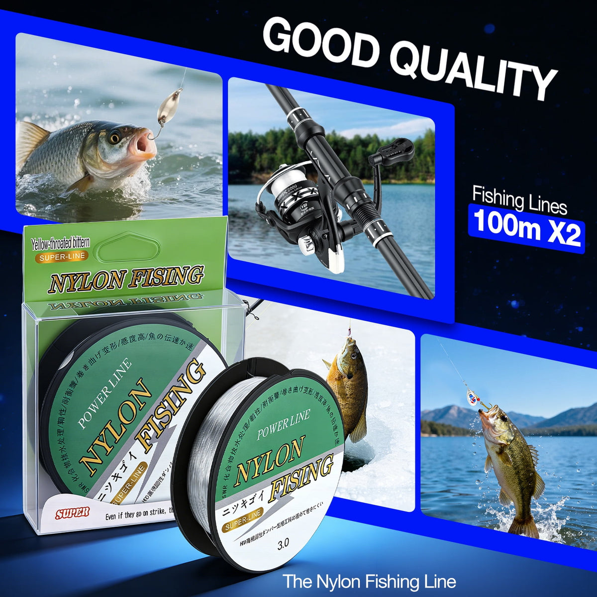 Doulami Fishing Pole 2-Pack, Fishing Rod with 43 Pcs Fishing Accessories Kit, 5.9ft Telescopic Carbon Fiber 12+1 BB Spinning Reel, 10LB Max Drag Anti-Tangle Ceramic Guides, with Tackle Bag