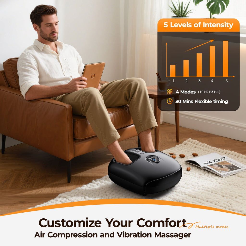 Foot Massager with Heat, Shiatsu Foot Massager Machine for Neuropathy Pain, with Remote, FSA HSA Eligible, Gifts for Women Men