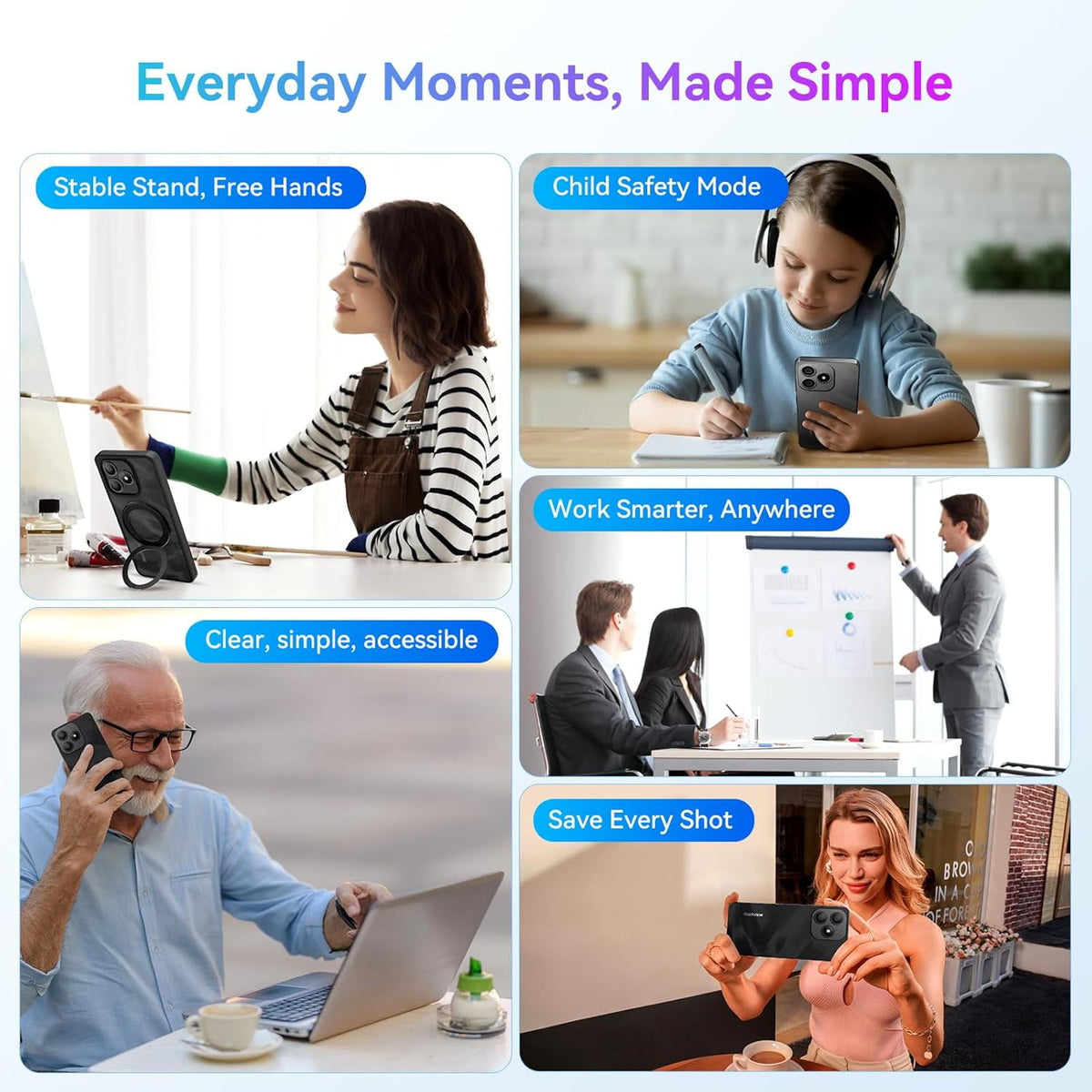 Blackview WAVE 9C Unlocked Cell Phone,4G Sim-Free & Unlocked Mobile Phones,12GB+64GB/2TB,Android 15 Phone 13MP+8MP AI Camera,5000mAh/10W,Fingerprint//Face ID,5G WiFi/GPS/OTG Smartphone