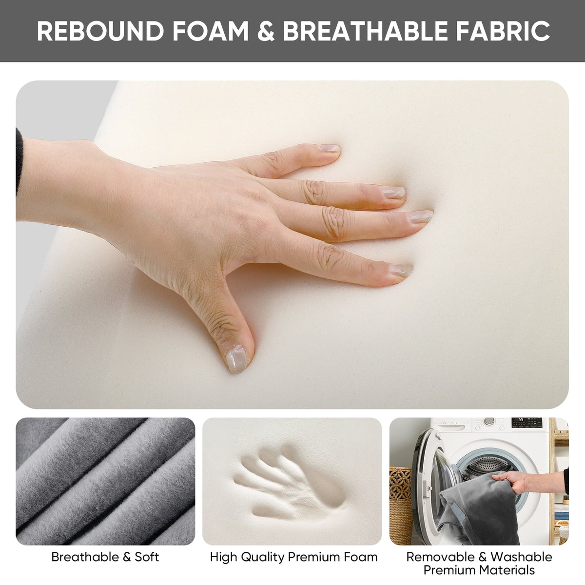 Doulami Leg Elevation Pillow for After Surgery, Adjustable Height Knee Pillow for Swelling, Support Pillow for Blood Circulation, Memory Foam Foot Rest Ankle Knee Support for Sleeping