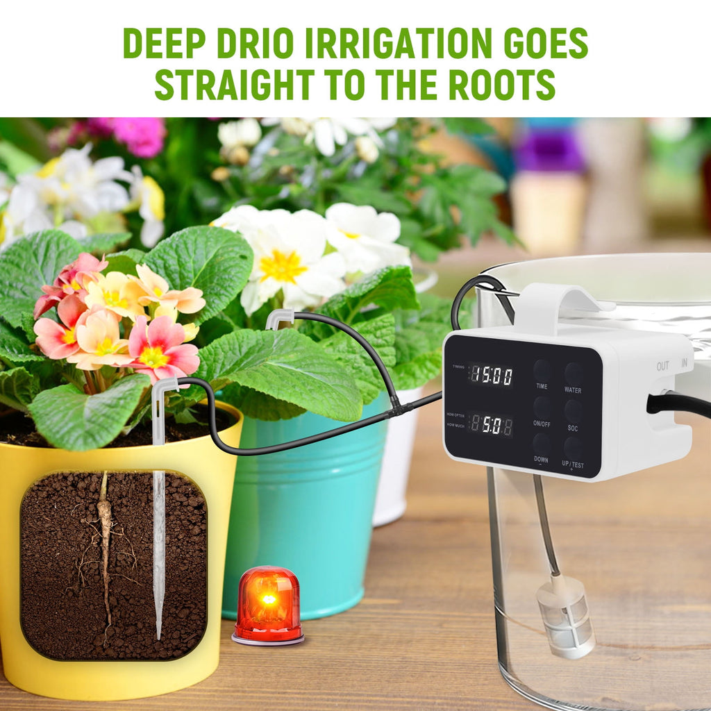 Doulami Drip Irrigation System Automatic Watering System Indoor Plant Irrigation Kit Self Watering Device for 15 Potted Plants
