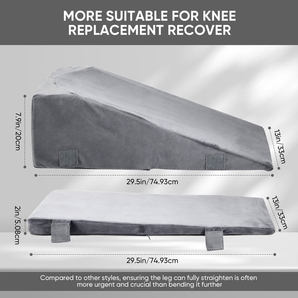 Doulami Leg Elevation Pillow for After Surgery, Adjustable Height Knee Pillow for Swelling, Support Pillow for Blood Circulation, Memory Foam Foot Rest Ankle Knee Support for Sleeping