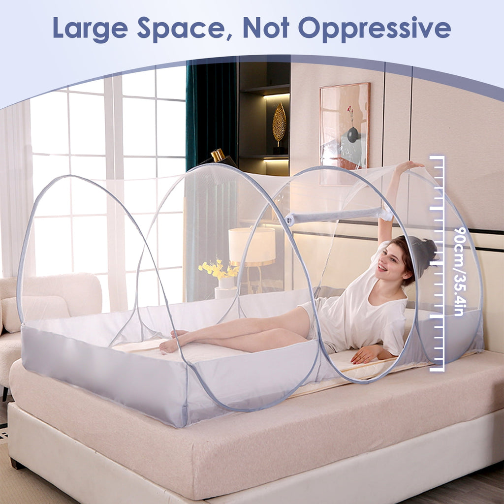 Doulami Mosquito Net Foldable Mosquito Net Tent Pop Up Travel Tent Lightweight Easy Setup Tent for Camping Travel Patio Bed Dorm