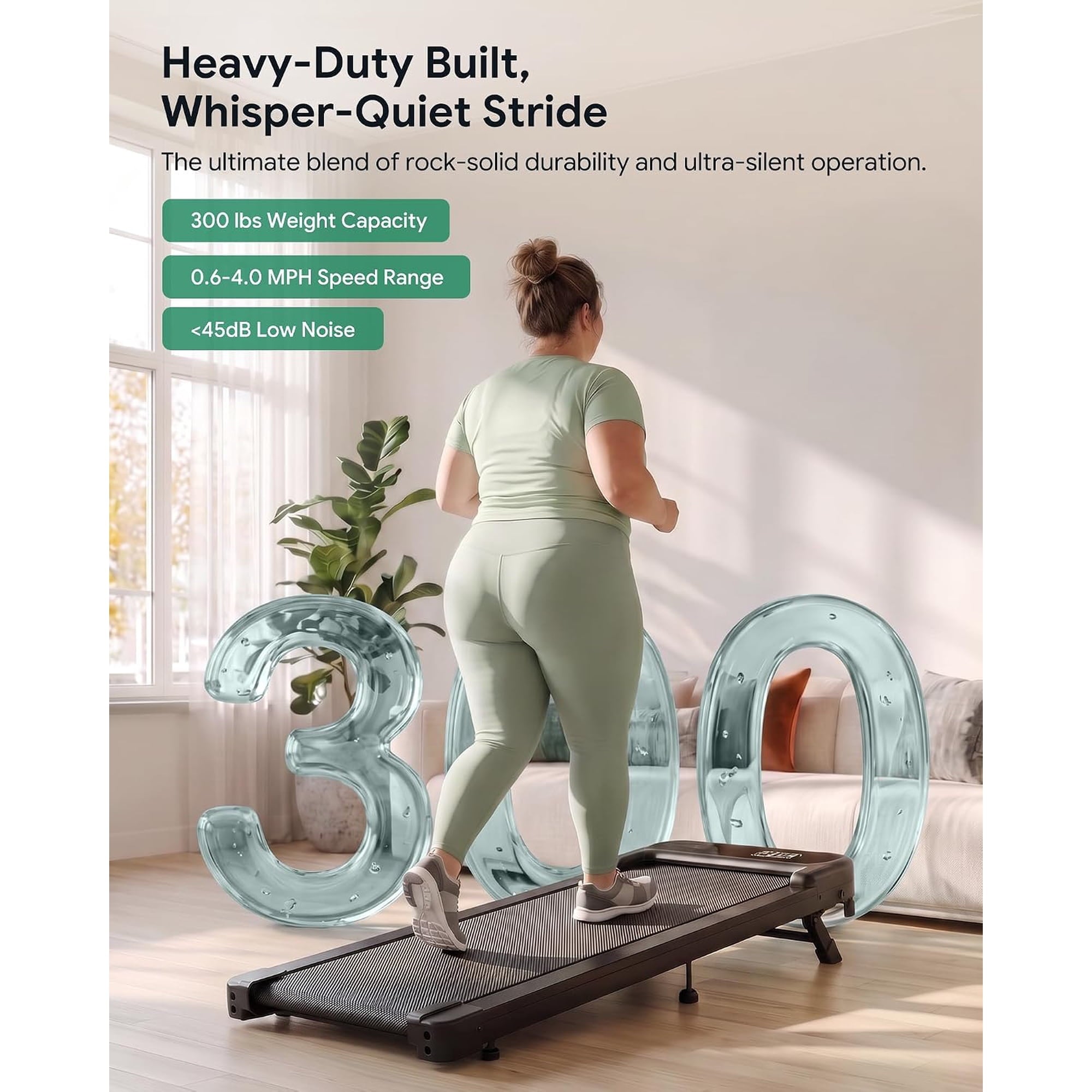 UREVO Smart Walking Pad with 12% Incline, Standing Desk Treadmill with 7-Layer Belt, 300lbs Capacity, Quiet Operation, Workout APP with Track Insights, Remote Control for Home Office