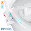 Doulami Bidet Attachment for Toilet Warm & Cold Water, Non-Electric Toilet Seat Attachment with Embedded Steel Bars, Dual Nozzle Self-Cleaning Ultra-Slim Bidet Adjustable Water Pressure