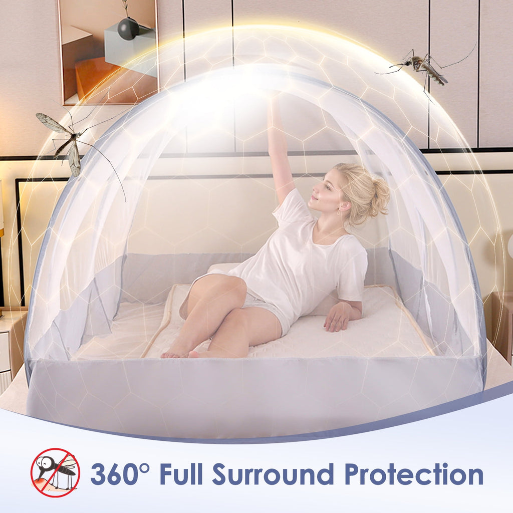 Doulami Mosquito Net Foldable Mosquito Net Tent Pop Up Travel Tent Lightweight Easy Setup Tent for Camping Travel Patio Bed Dorm