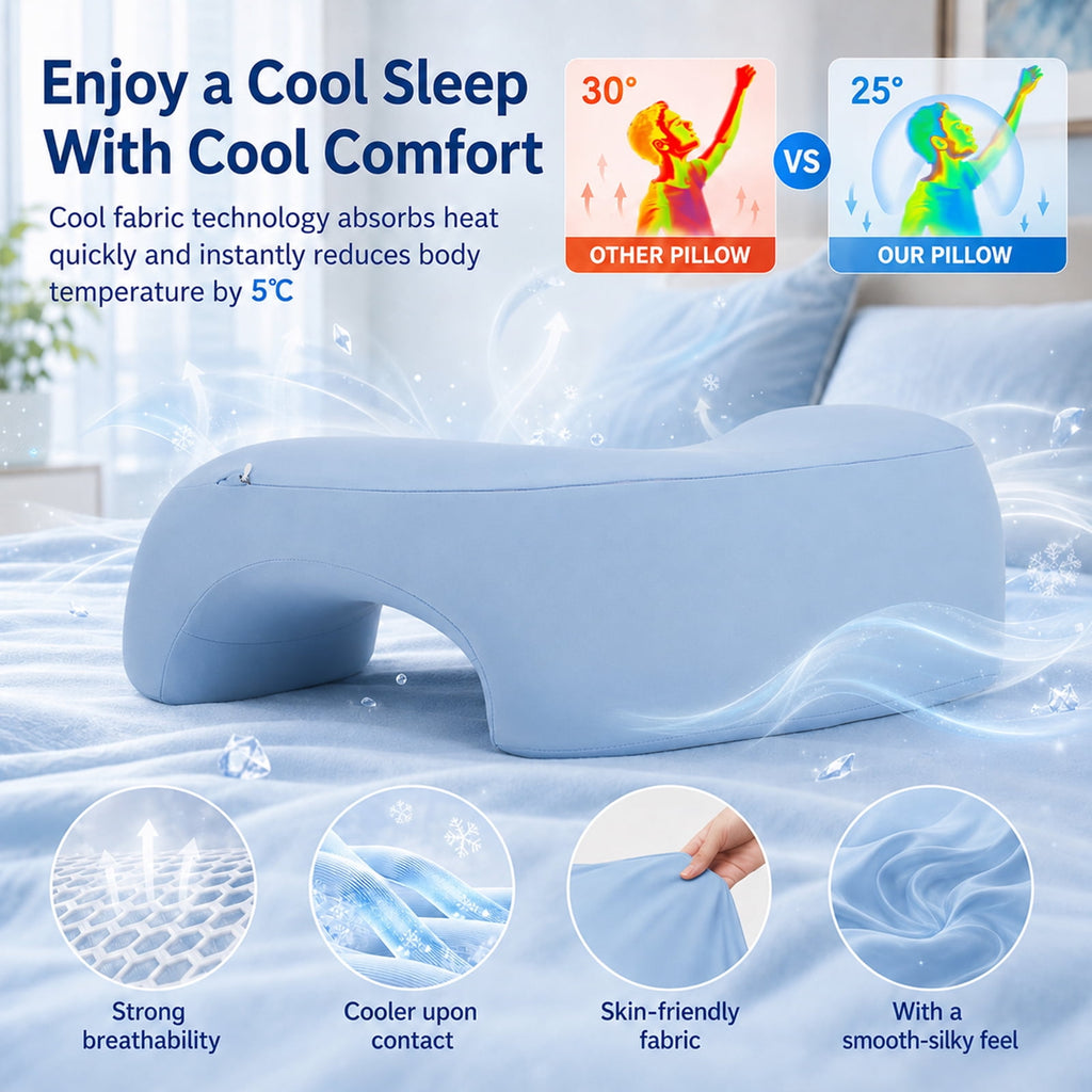 AMTPM Side Sleeper Pillow with Arm Holes, Ergonomic Memory Foam Cervical Pillow for Neck and Shoulder Pain Relief for Side Back Stomach Sleeper