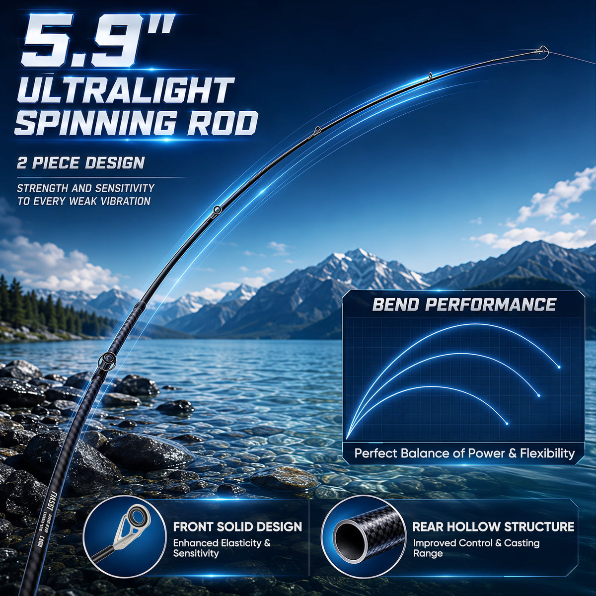 Doulami Fishing Rod and Reel Combo, 80-Pcs Fishing Poles Combo Set with Carbon Fiber Baitcasting Rod, Right-Hand Baitcaster, Cork Handle, Lure Kit